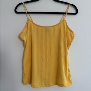 Yellow Spaghetti Strap Crop Top